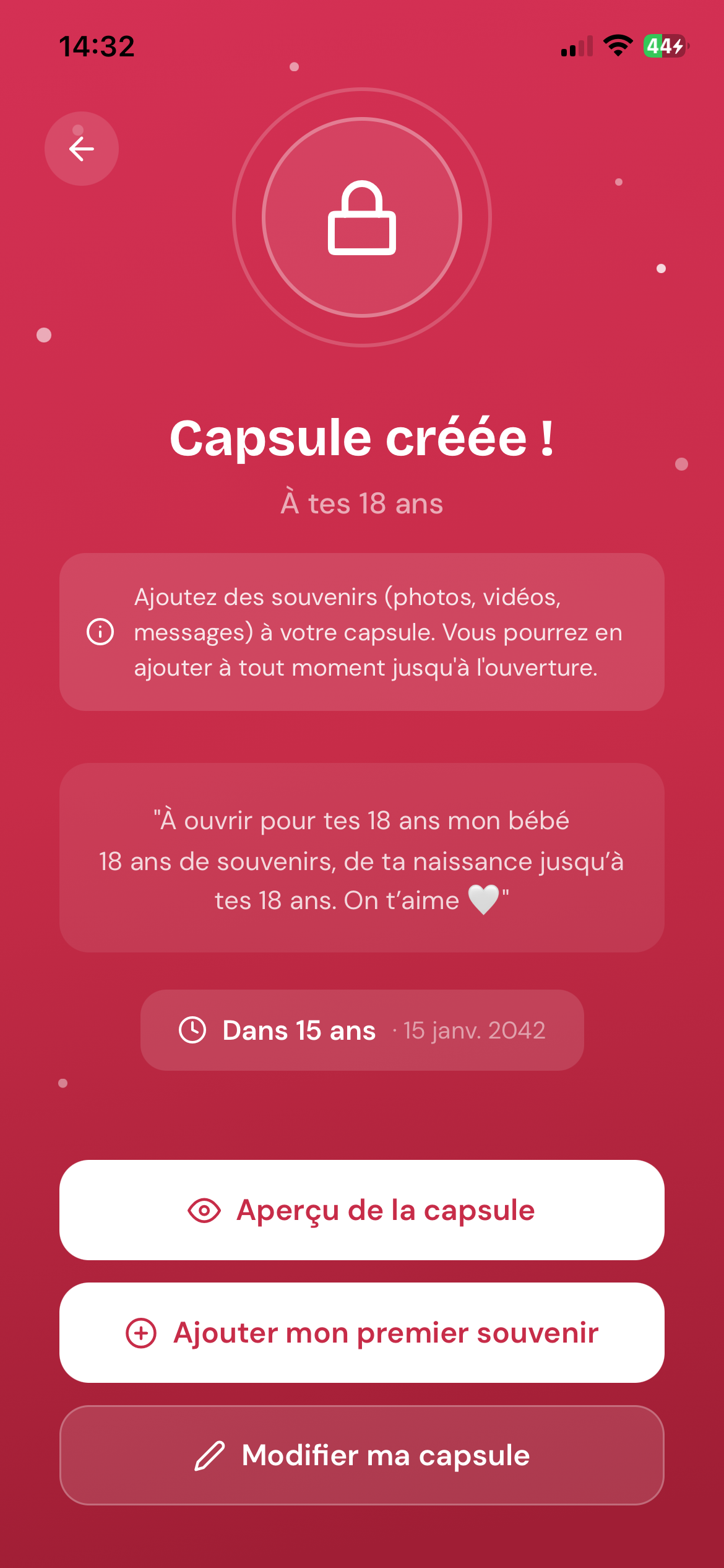 Capsule créée